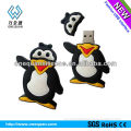 fashion penguin shape usb flash drive silicone case with high capacity